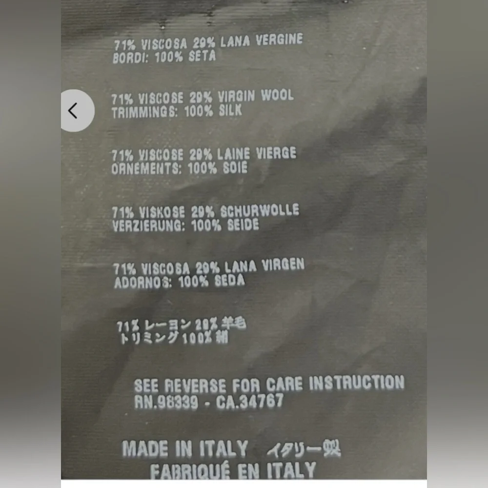 Prada - Black Tweed Chain Embellished Jacket Sz 42 - Picture 16 of 16